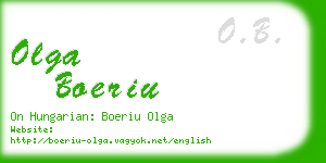 olga boeriu business card